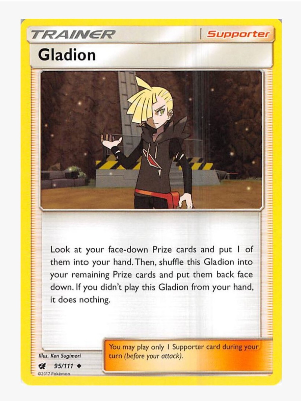 Gladion SM Crimson Invasion Pokemon Trading Card